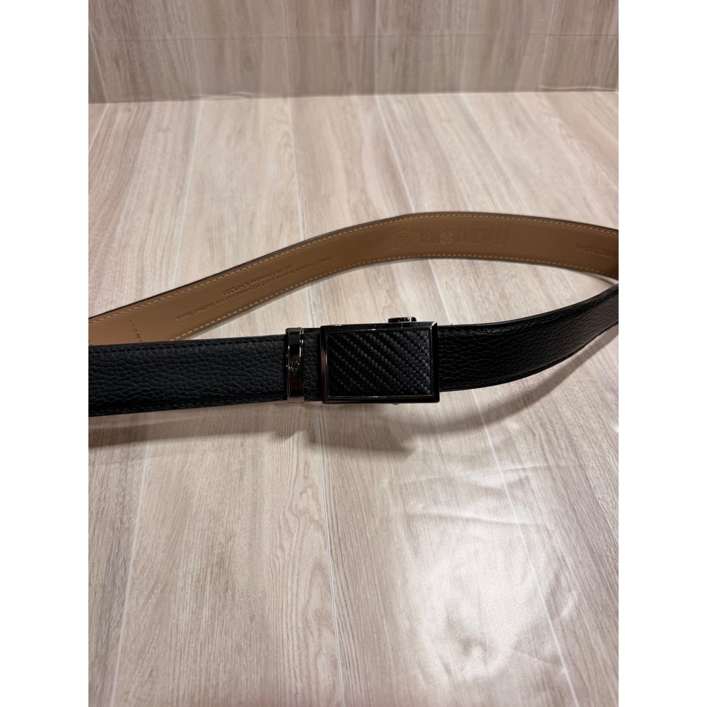 Black Clover Nexbelt Mens Ratchet Belt Carbon Fiber Buckle Leather WBCS8546